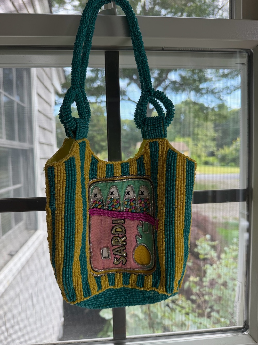 Viral Sardine Beaded Bag